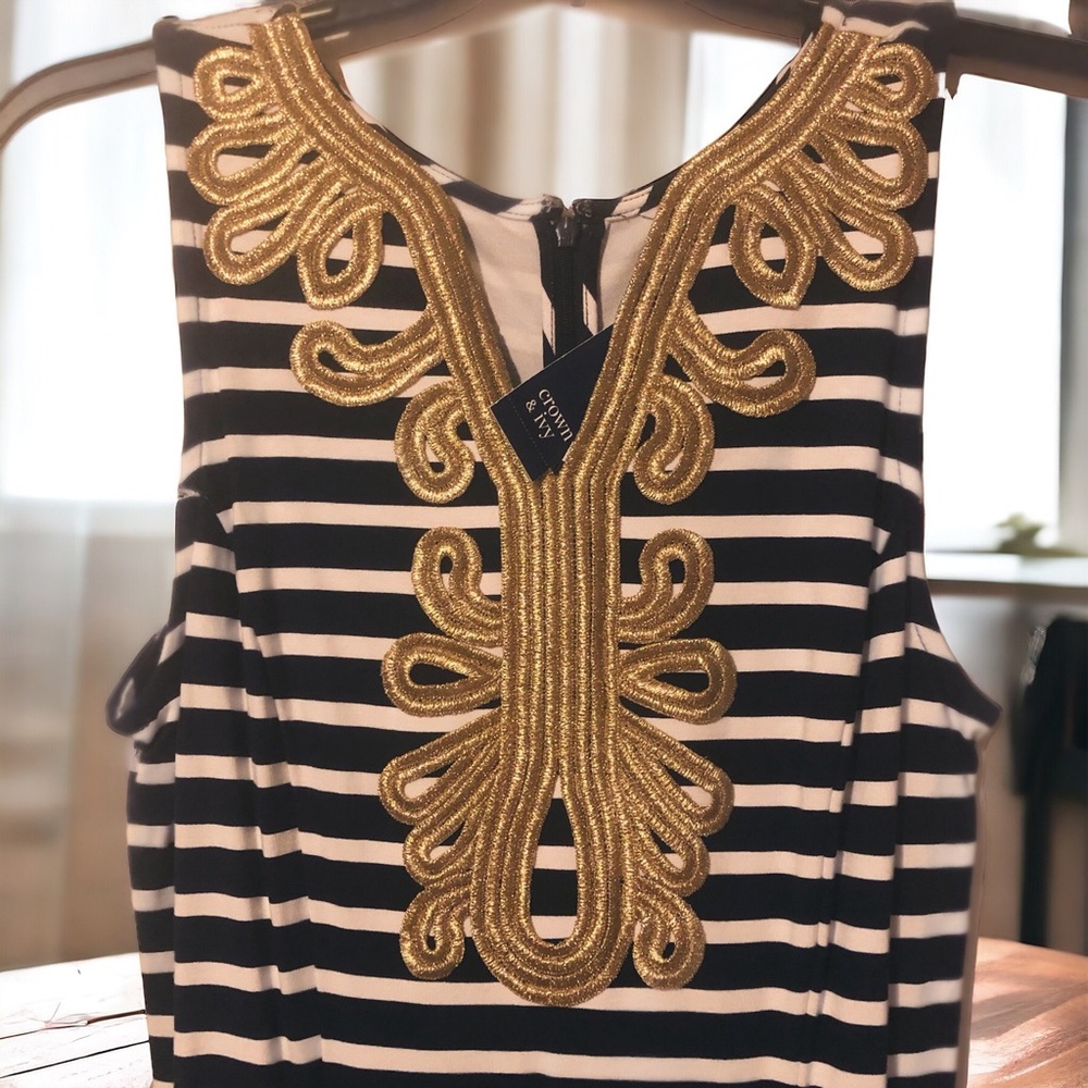 Crown and Ivy dress with gold detailing lily inspired dress